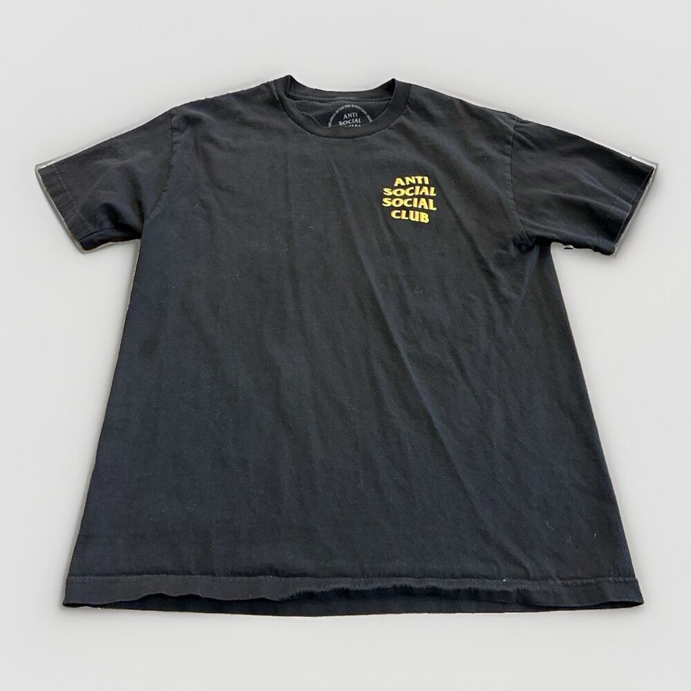Anti Social Social Club Mens Black Logo Graphic Print Streetwear T-Shirt L USA